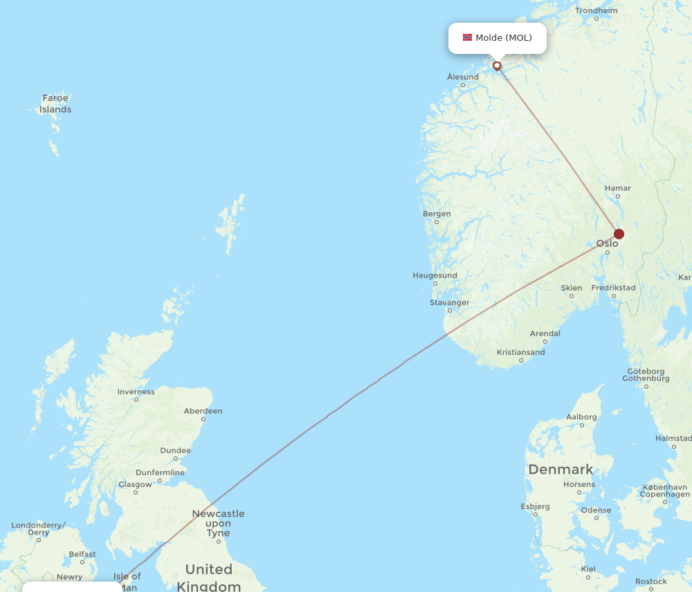 DUB-MOL flight routes