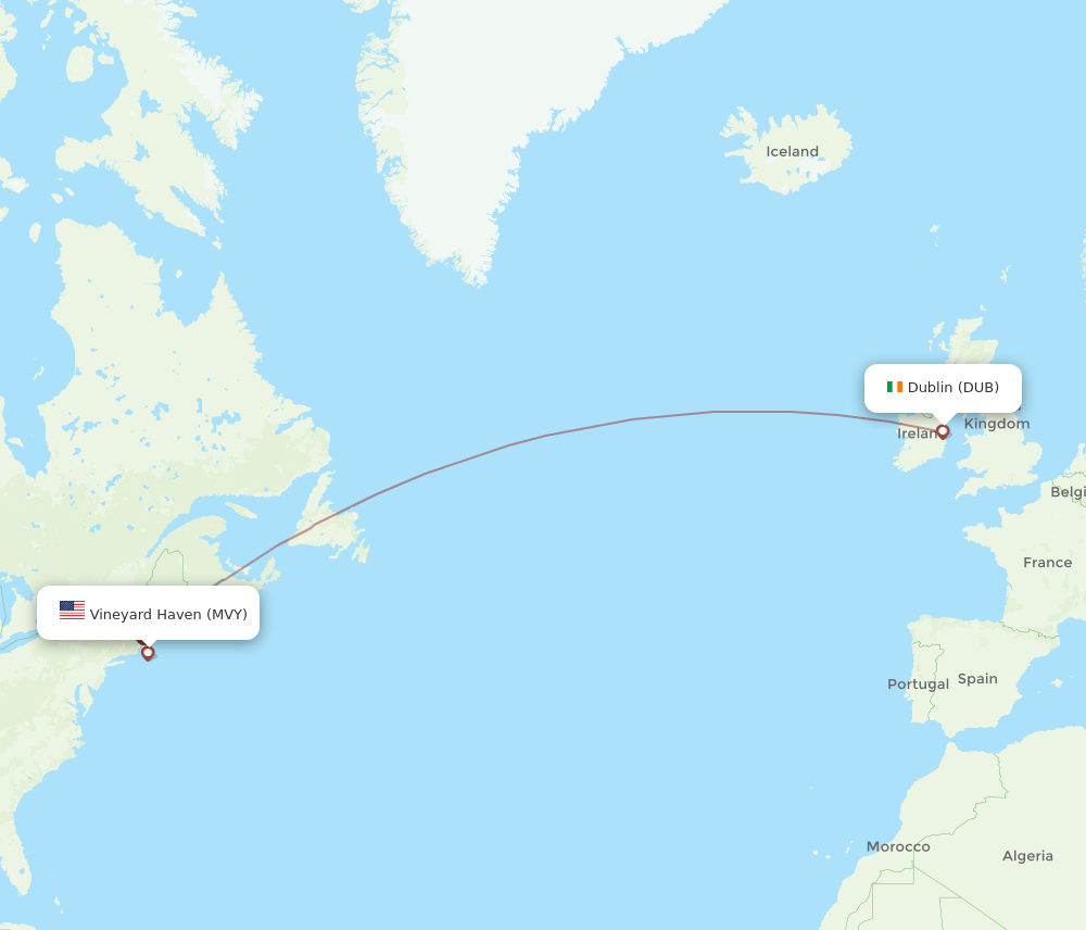DUB-MVY flight routes