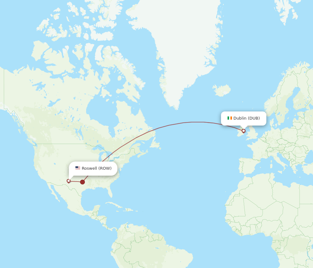 DUB-ROW flight routes