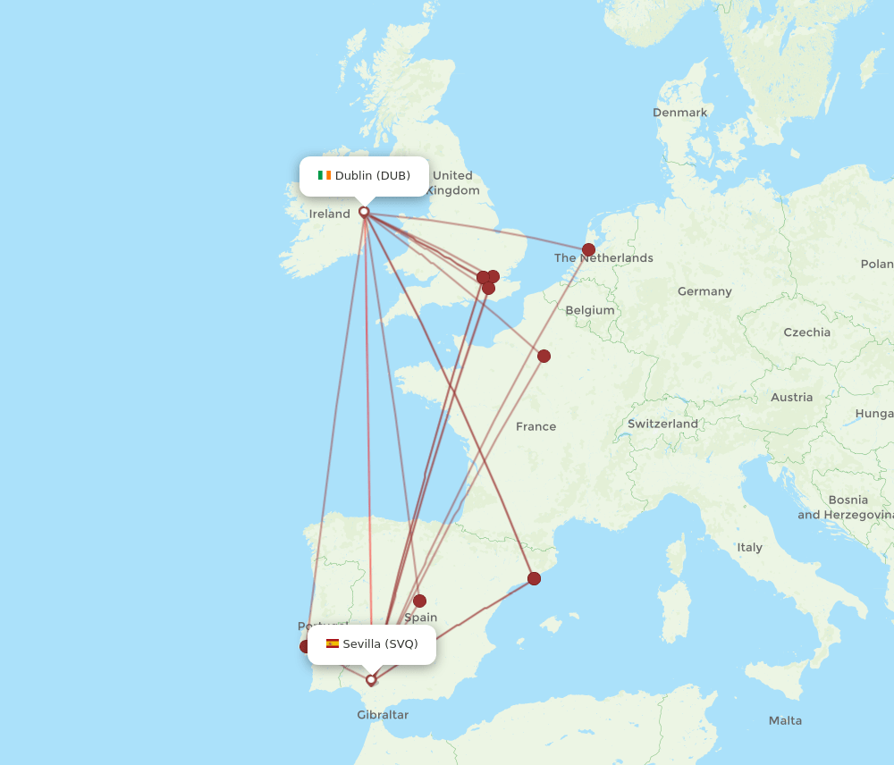 DUB-SVQ flight routes