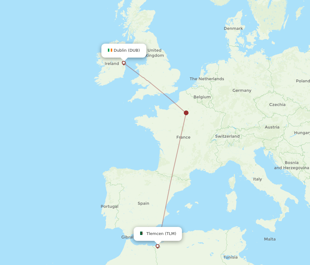 DUB-TLM flight routes