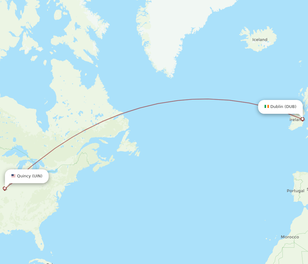 DUB-UIN flight routes