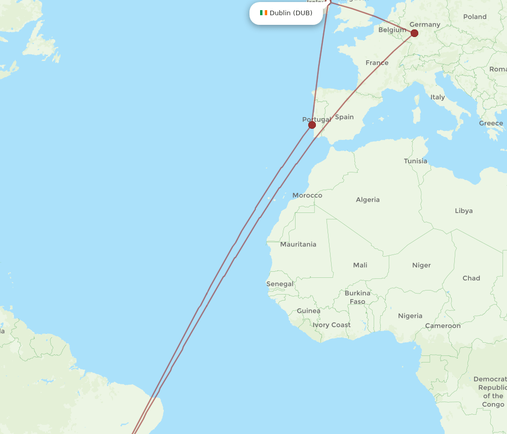 DUB-VCP flight routes