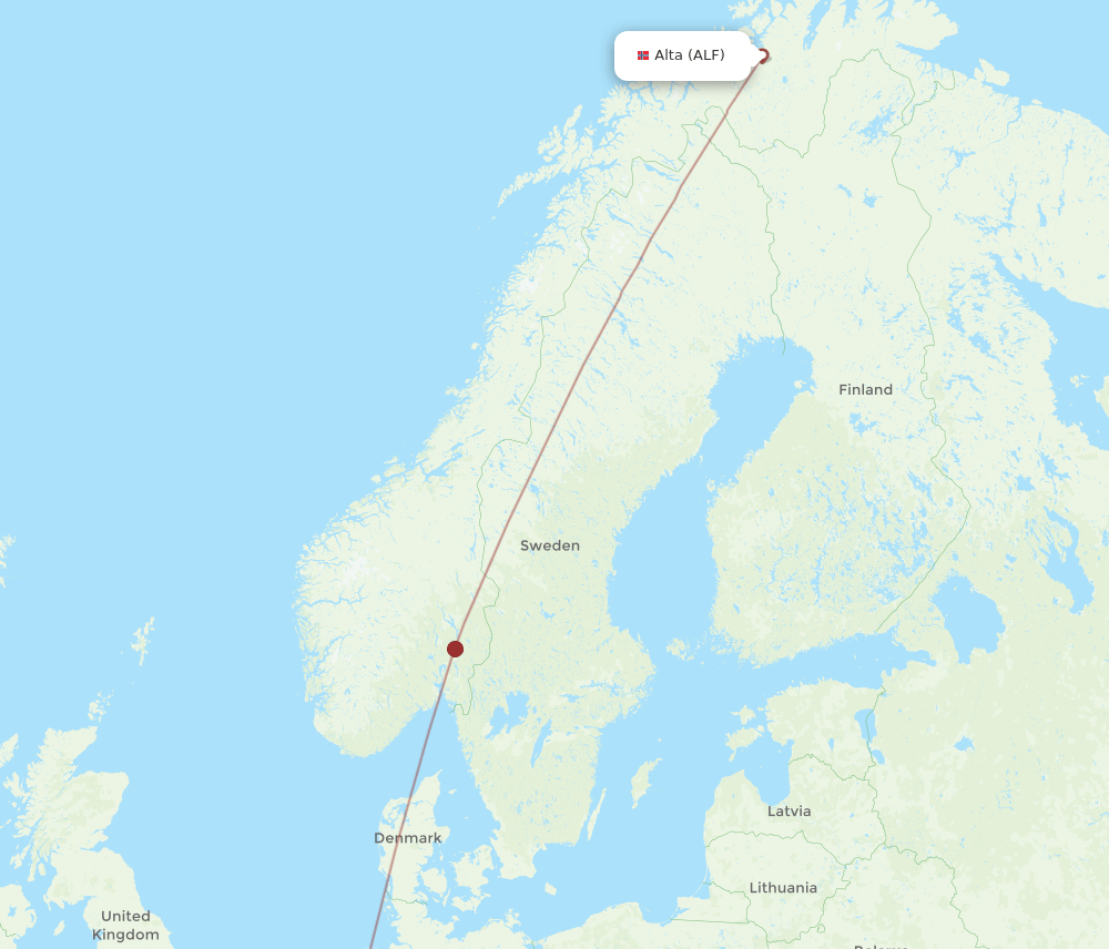 DUS-ALF flight routes