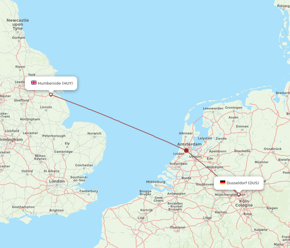 DUS-HUY flight routes
