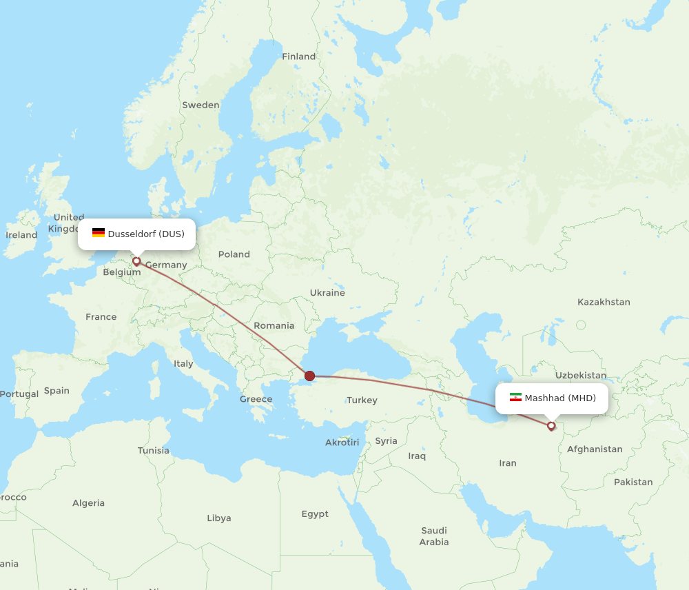 DUS-MHD flight routes