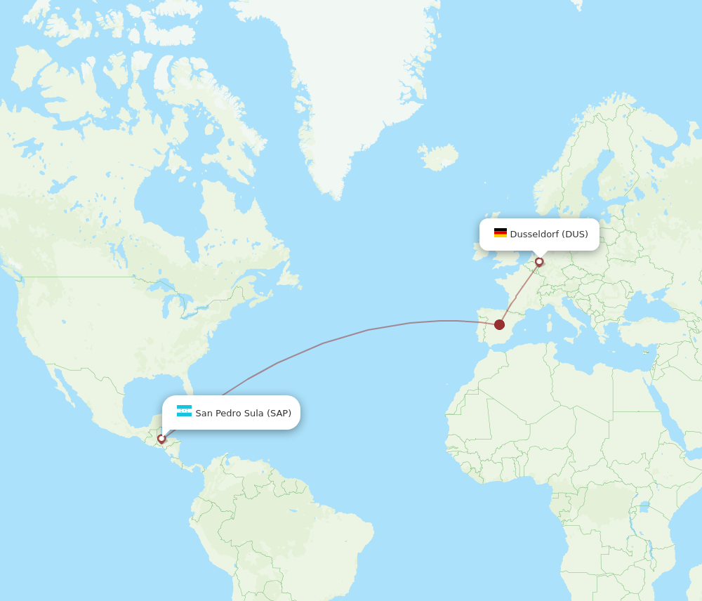 DUS-SAP flight routes
