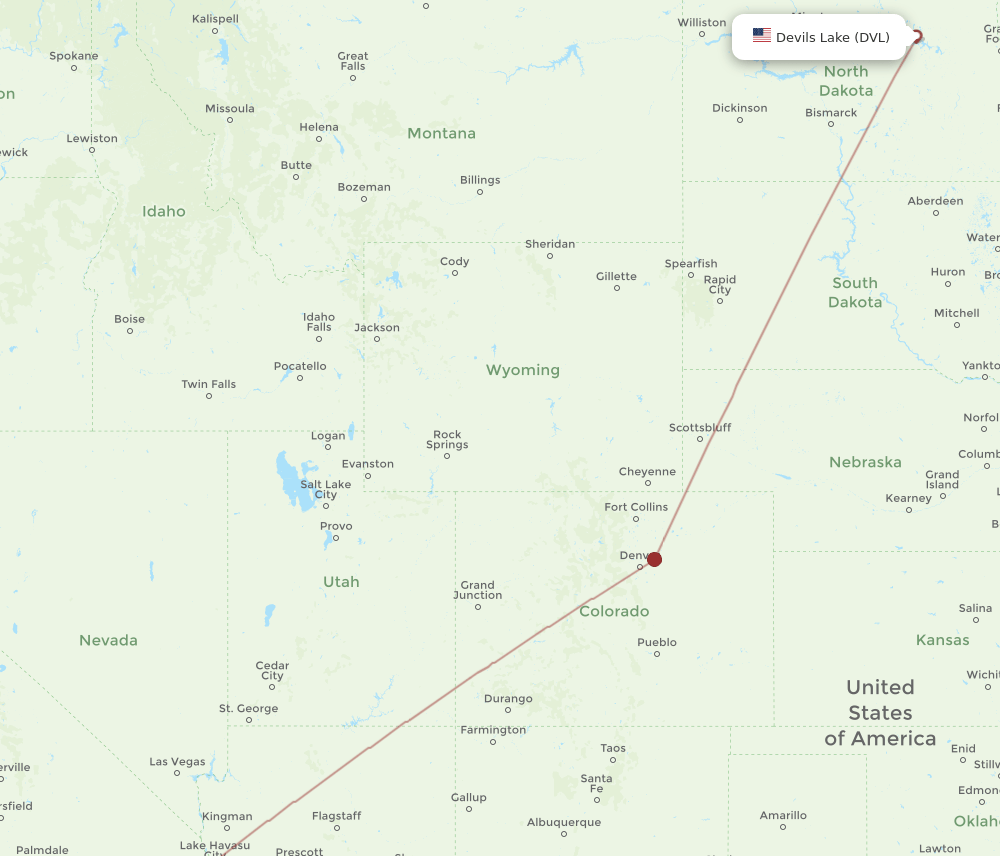 DVL-SAN flight routes