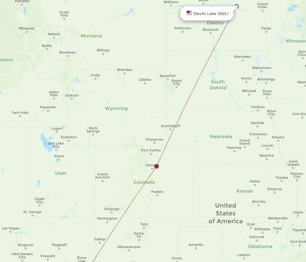 DVL-TUS flight routes