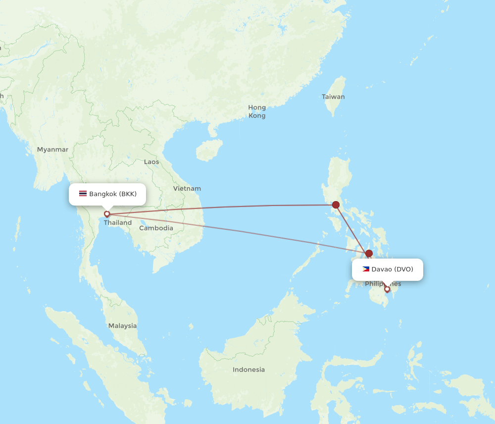 DVO-BKK flight routes