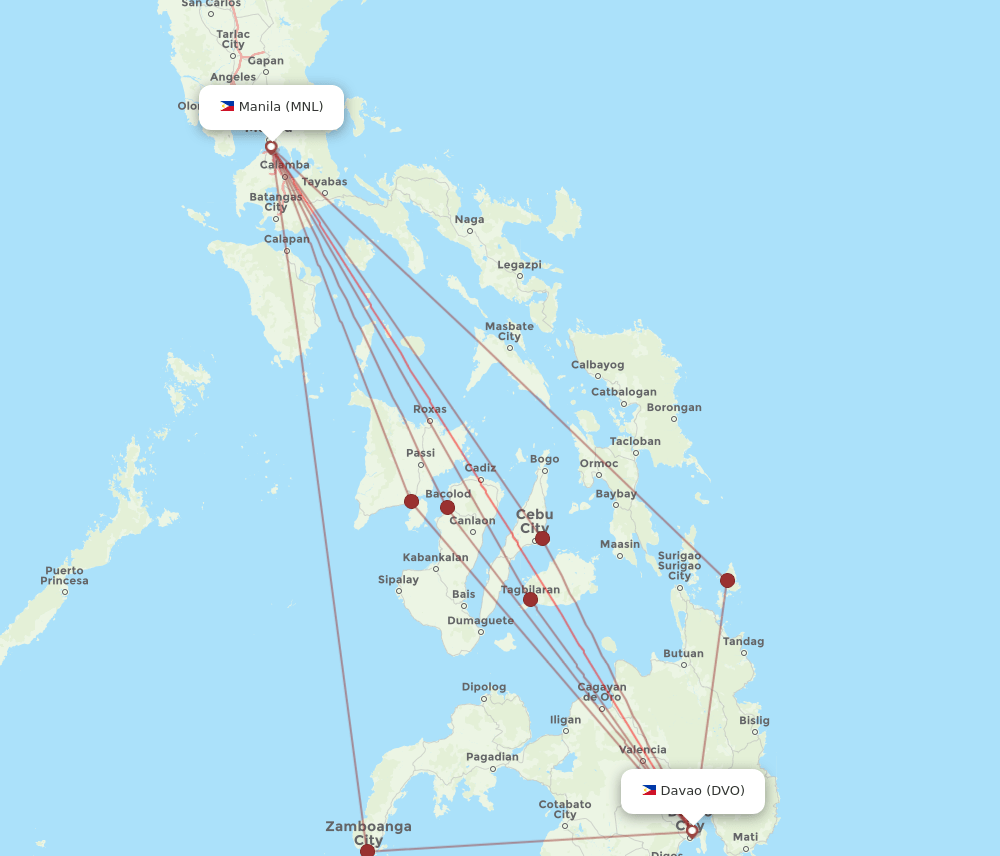 DVO-MNL flight routes