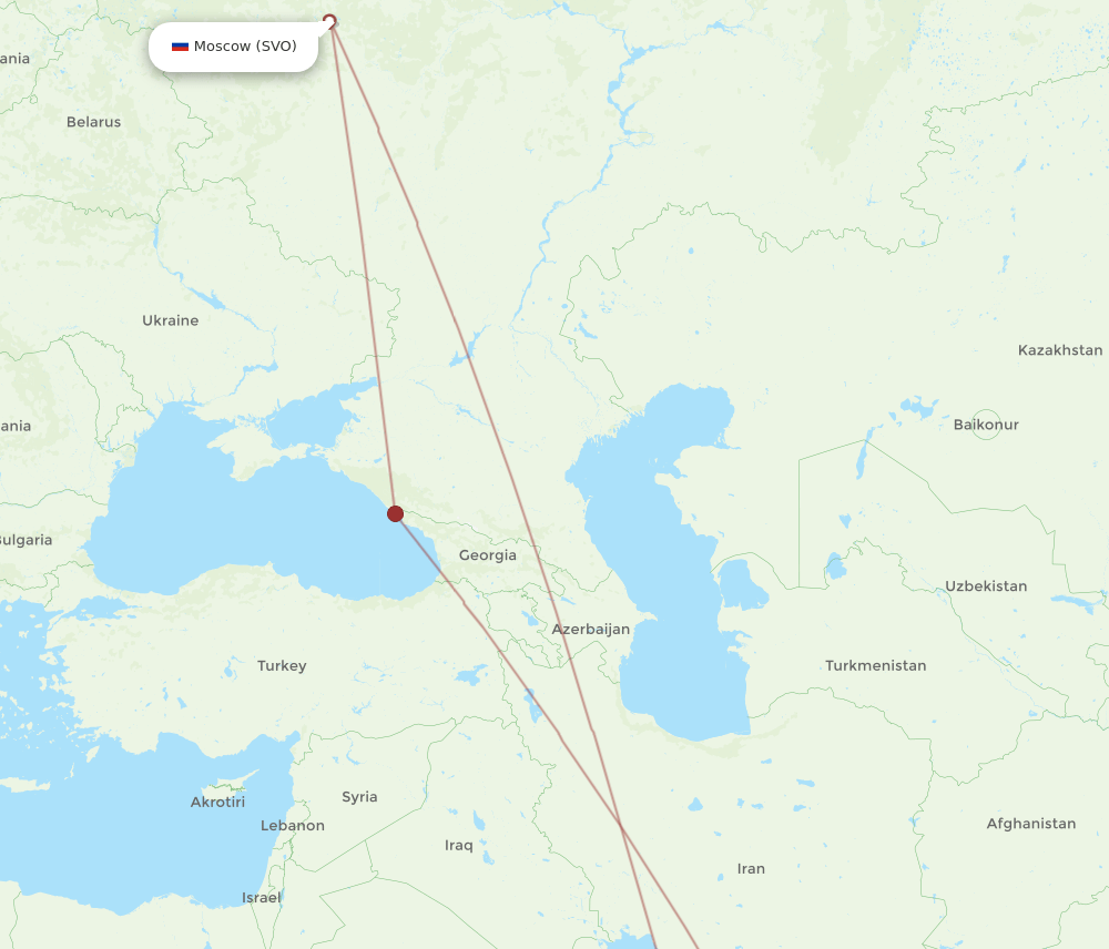 DWC-SVO flight routes