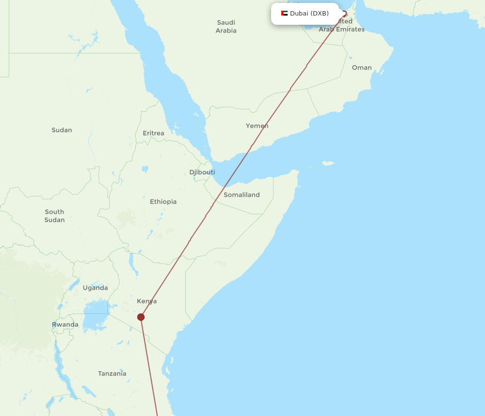 DXB-APL flight routes