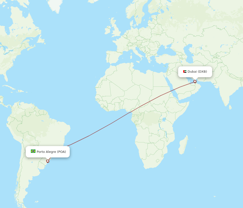 DXB-POA flight routes