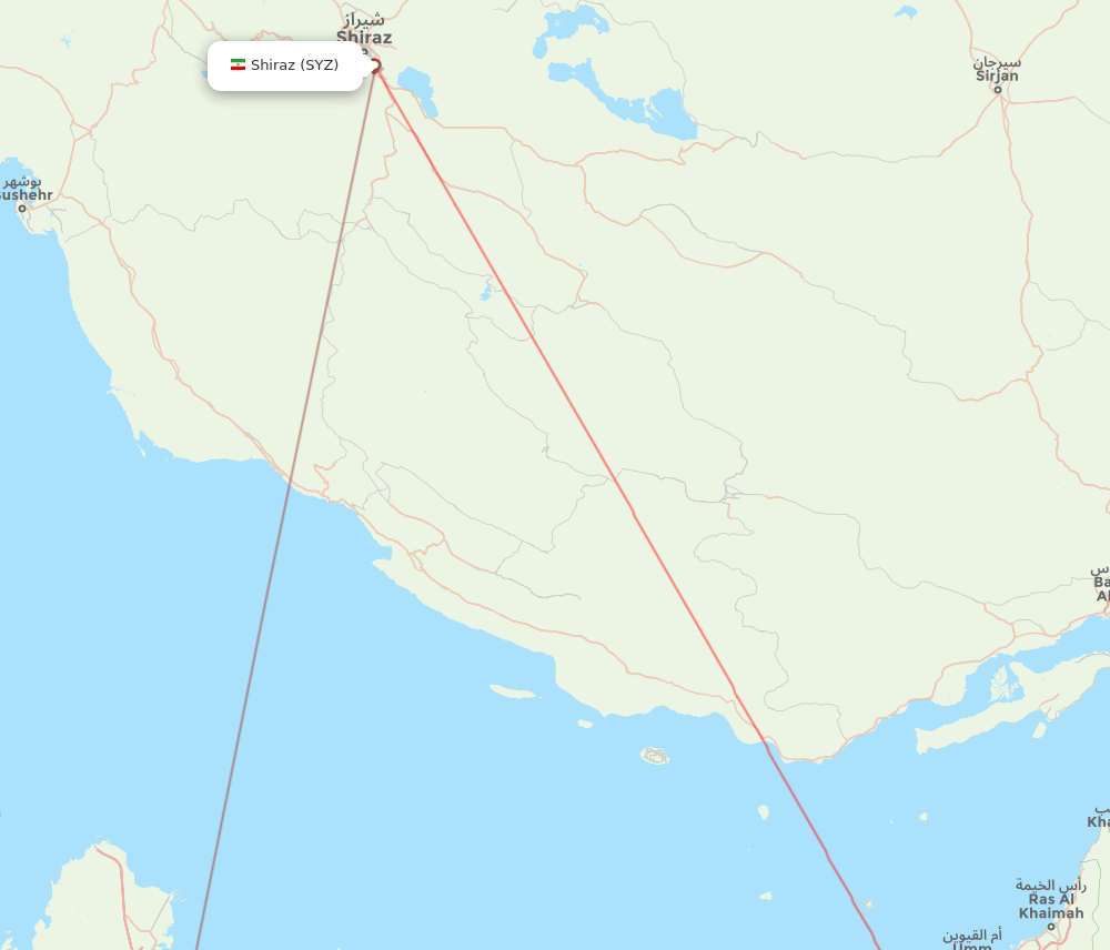 DXB-SYZ flight routes