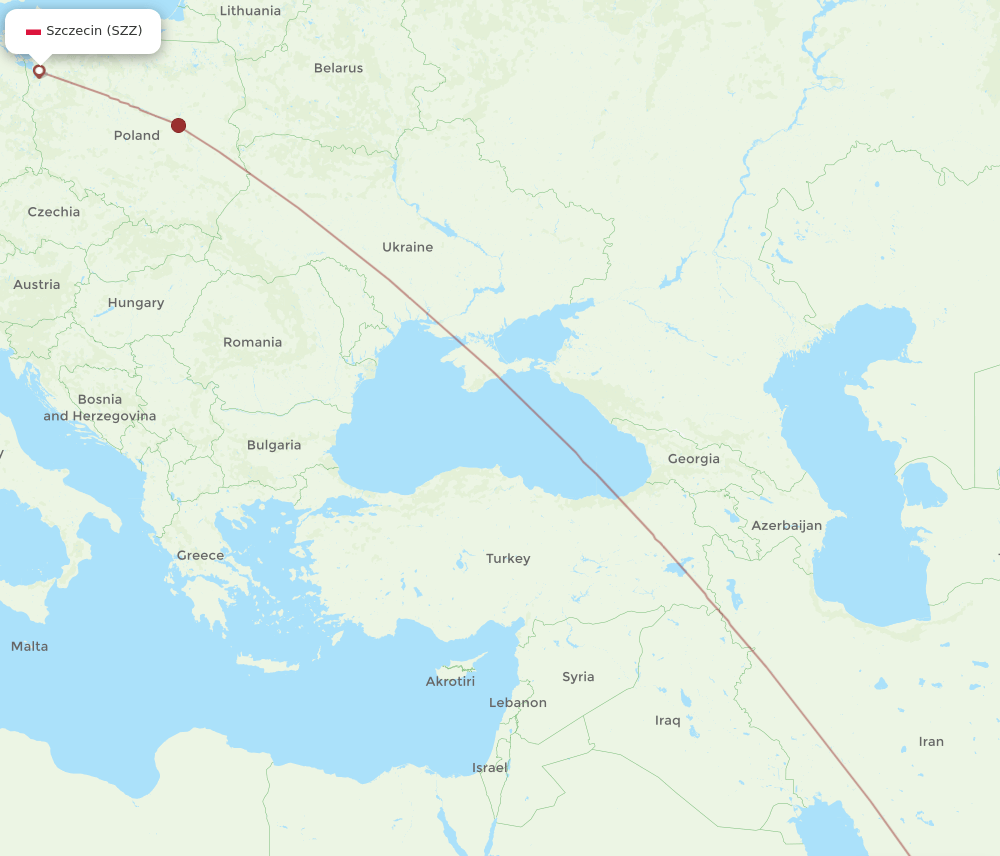 DXB-SZZ flight routes