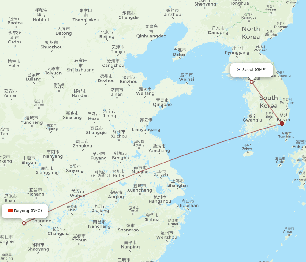 DYG-GMP flight routes