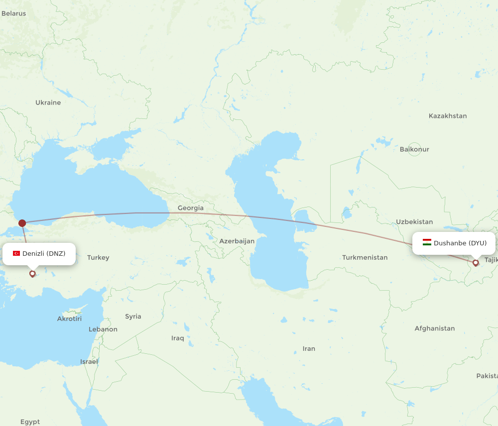 DYU-DNZ flight routes