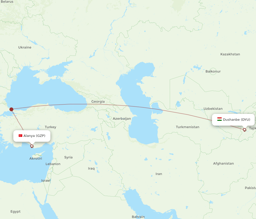 DYU-GZP flight routes
