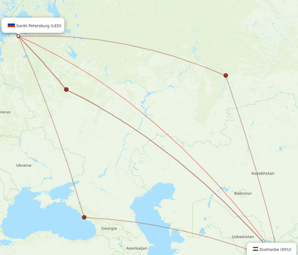 DYU-LED flight routes