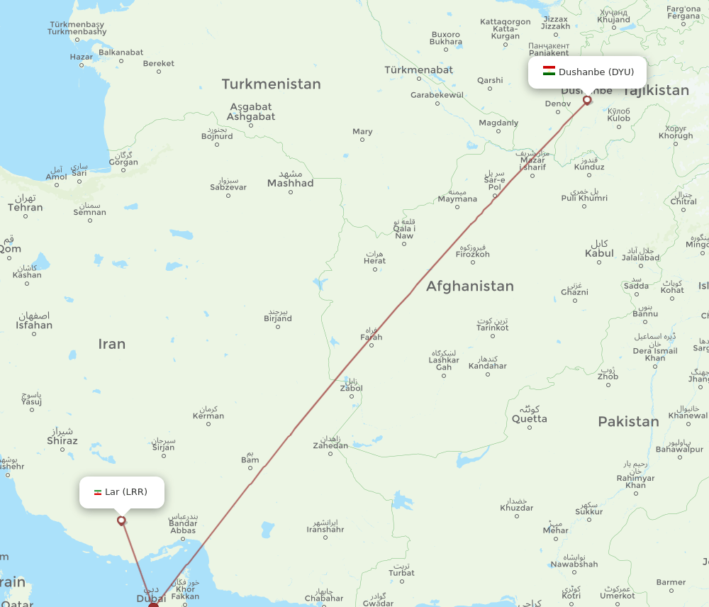 DYU to LRR flights and routes map