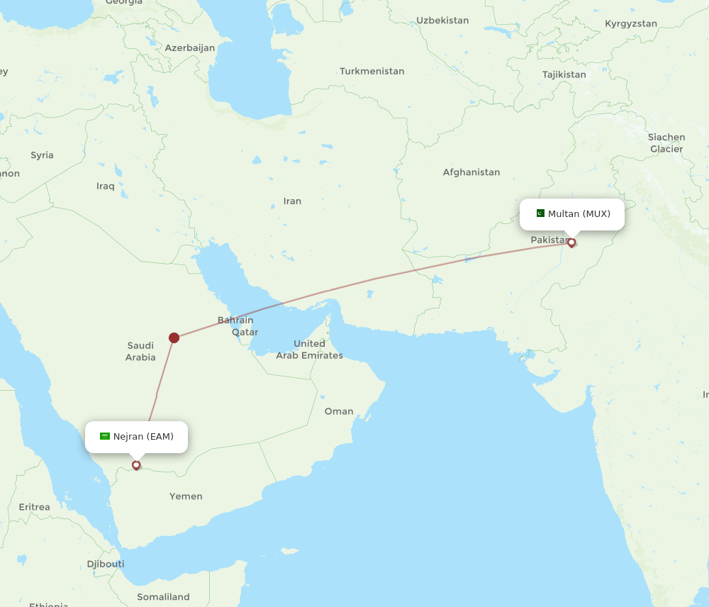 EAM-MUX flight routes