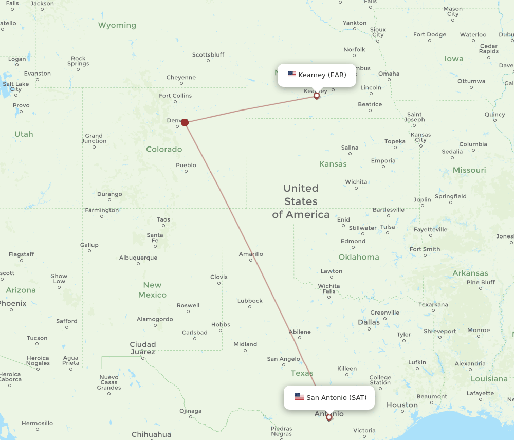 EAR-SAT flight routes