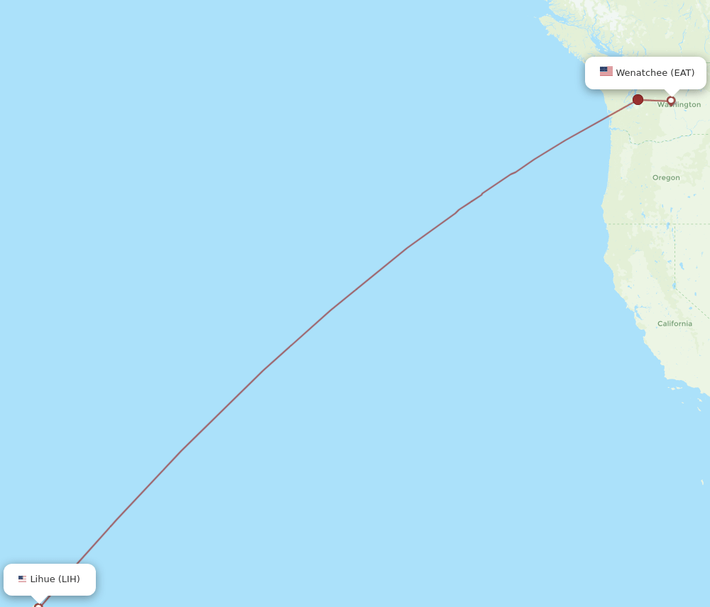 EAT-LIH flight routes