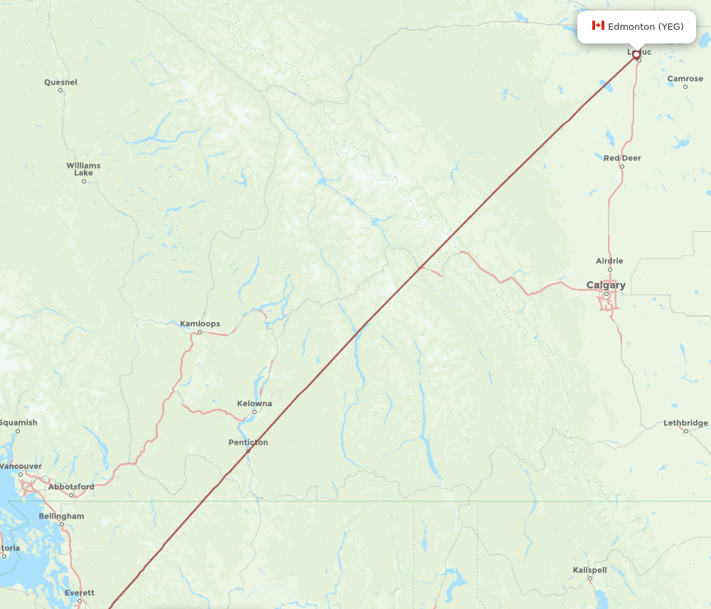 EAT-YEG flight routes