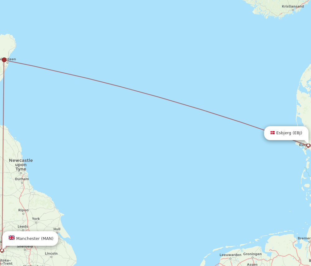 EBJ-MAN flight routes