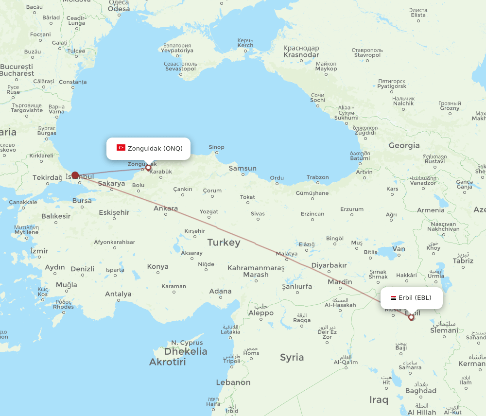 EBL-ONQ flight routes