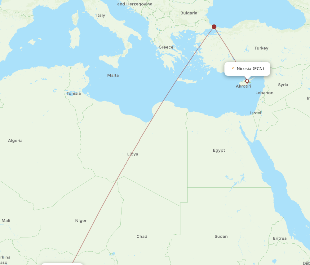 ECN-ABV flight routes