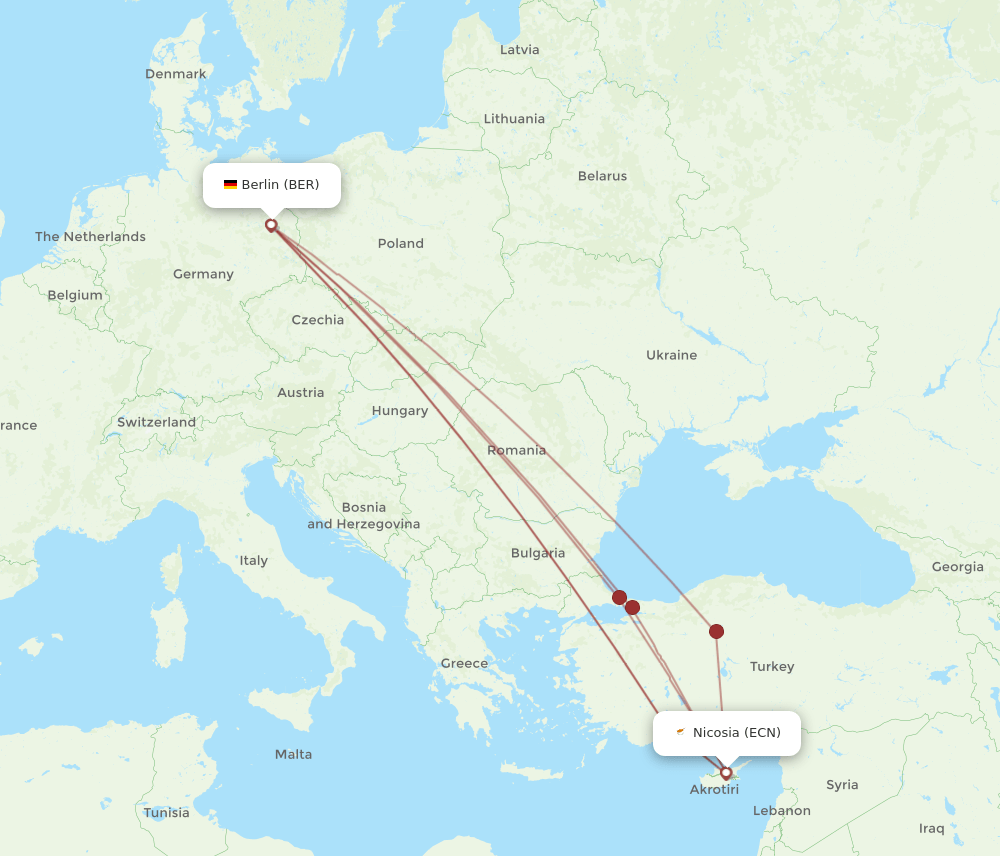 ECN-BER flight routes