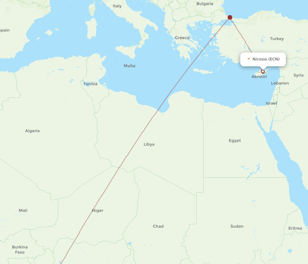 ECN-COO flight routes