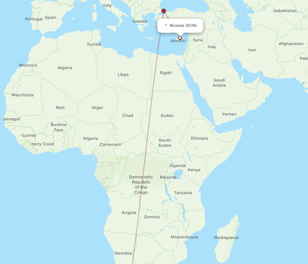 ECN-CPT flight routes