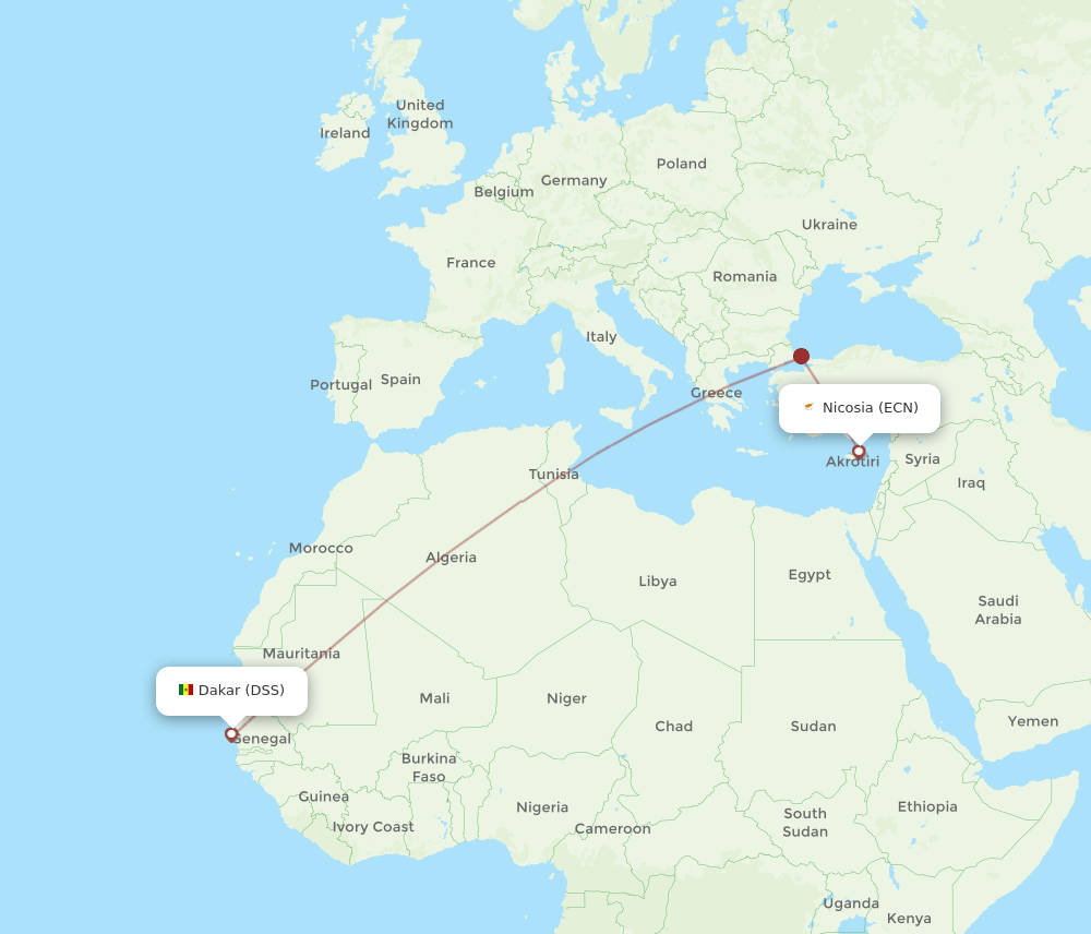 ECN-DSS flight routes