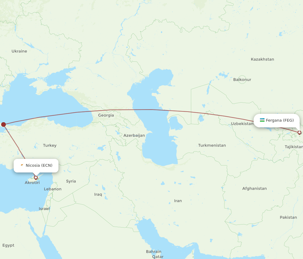 ECN-FEG flight routes