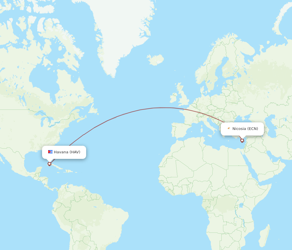ECN-HAV flight routes