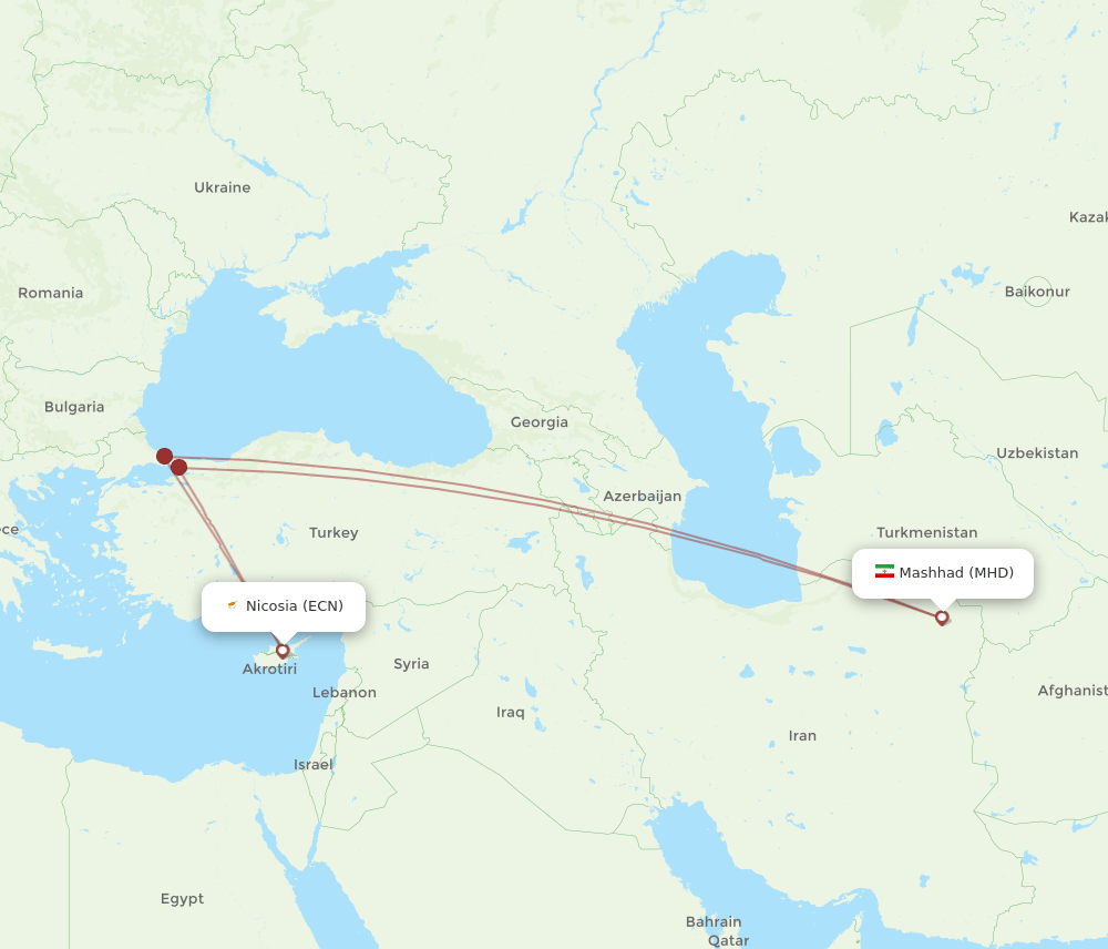 ECN-MHD flight routes
