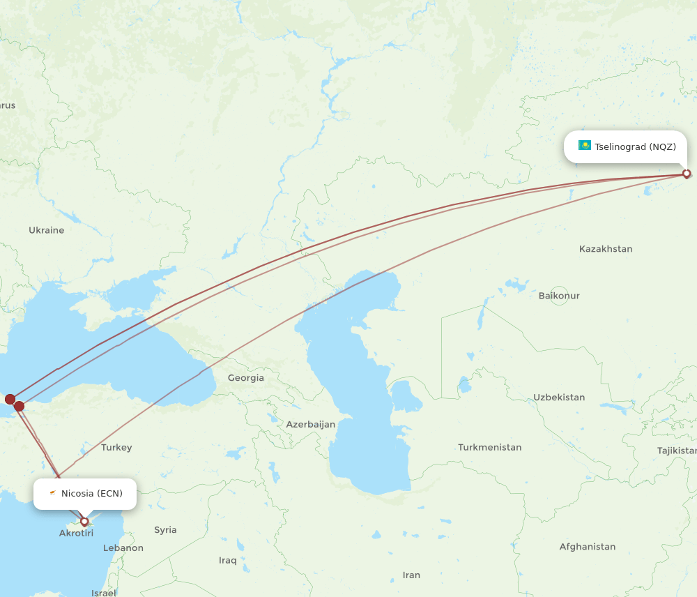 ECN-NQZ flight routes