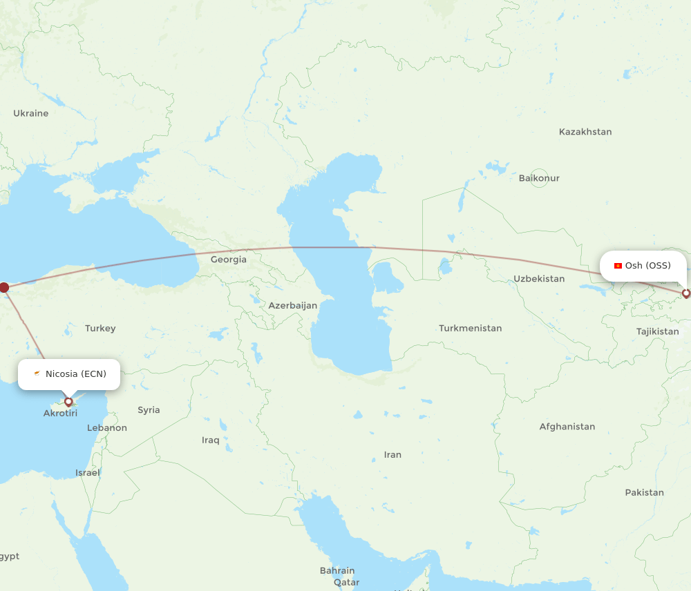 ECN to OSS flights and routes map