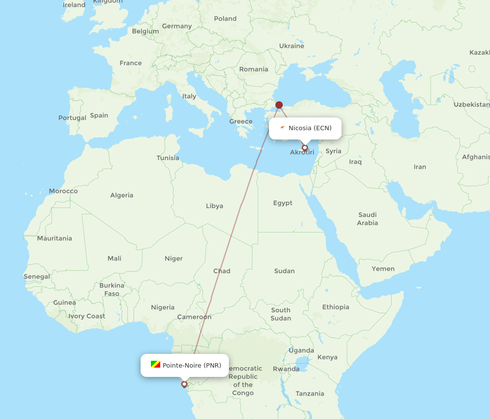 ECN-PNR flight routes
