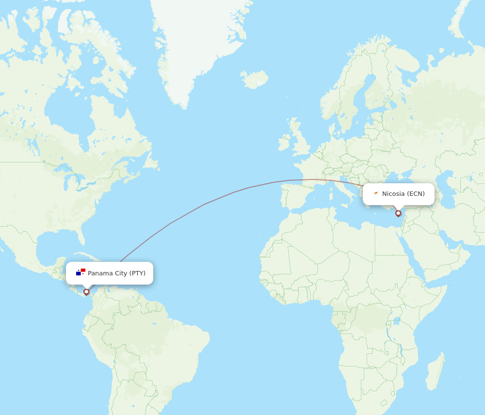 ECN-PTY flight routes