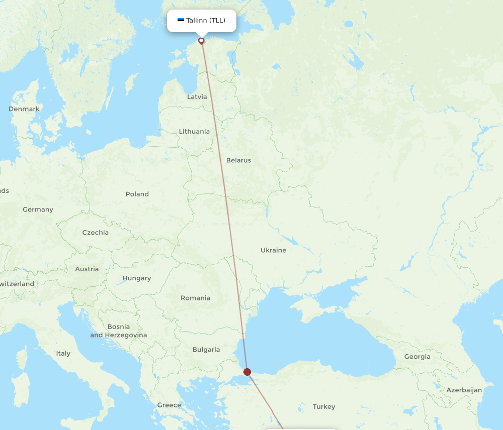 ECN to TLL flights and routes map