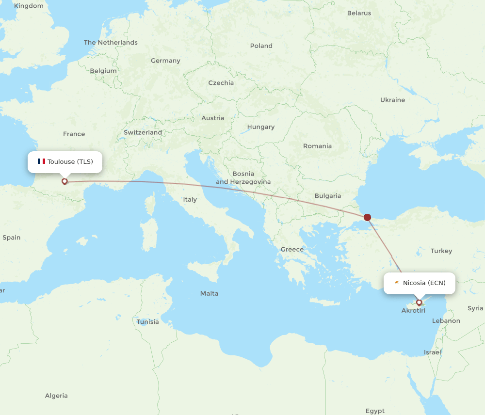 ECN-TLS flight routes