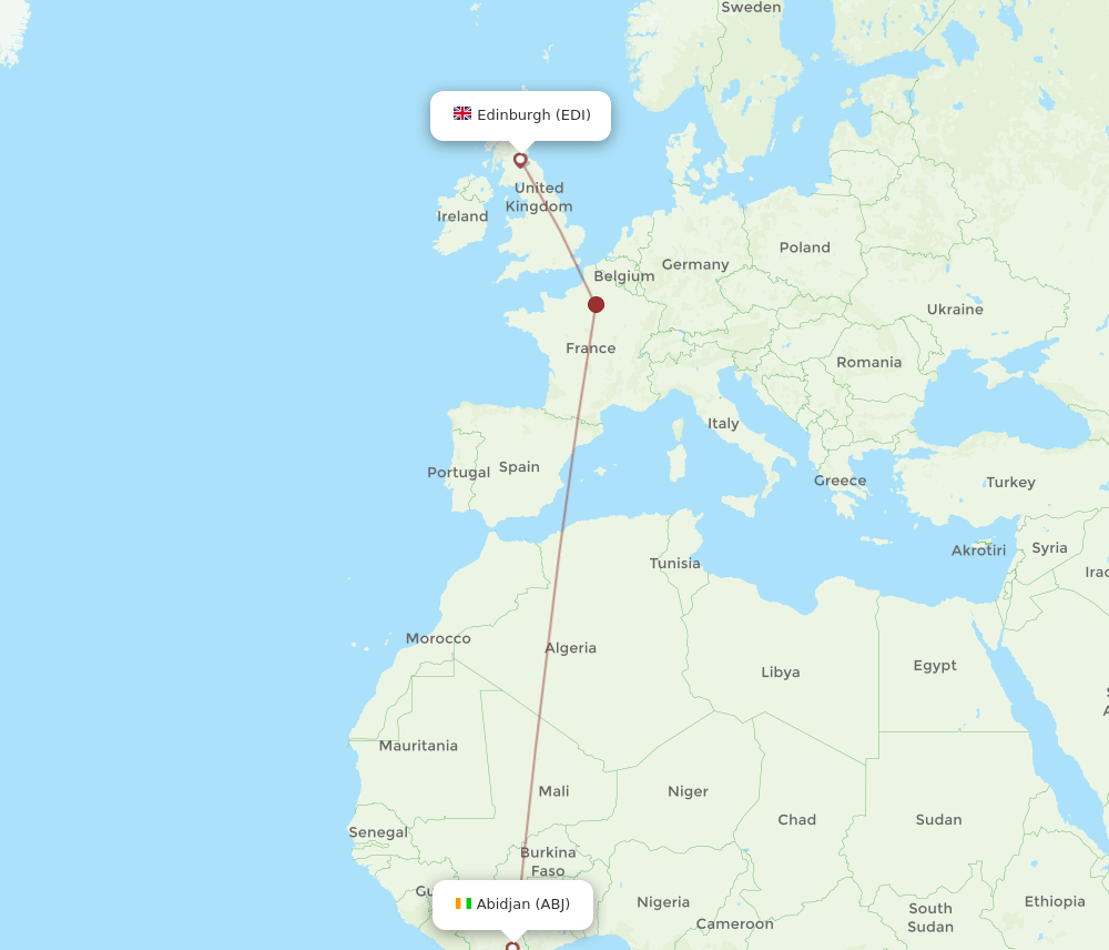 EDI-ABJ flight routes