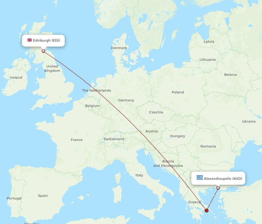 EDI-AXD flight routes
