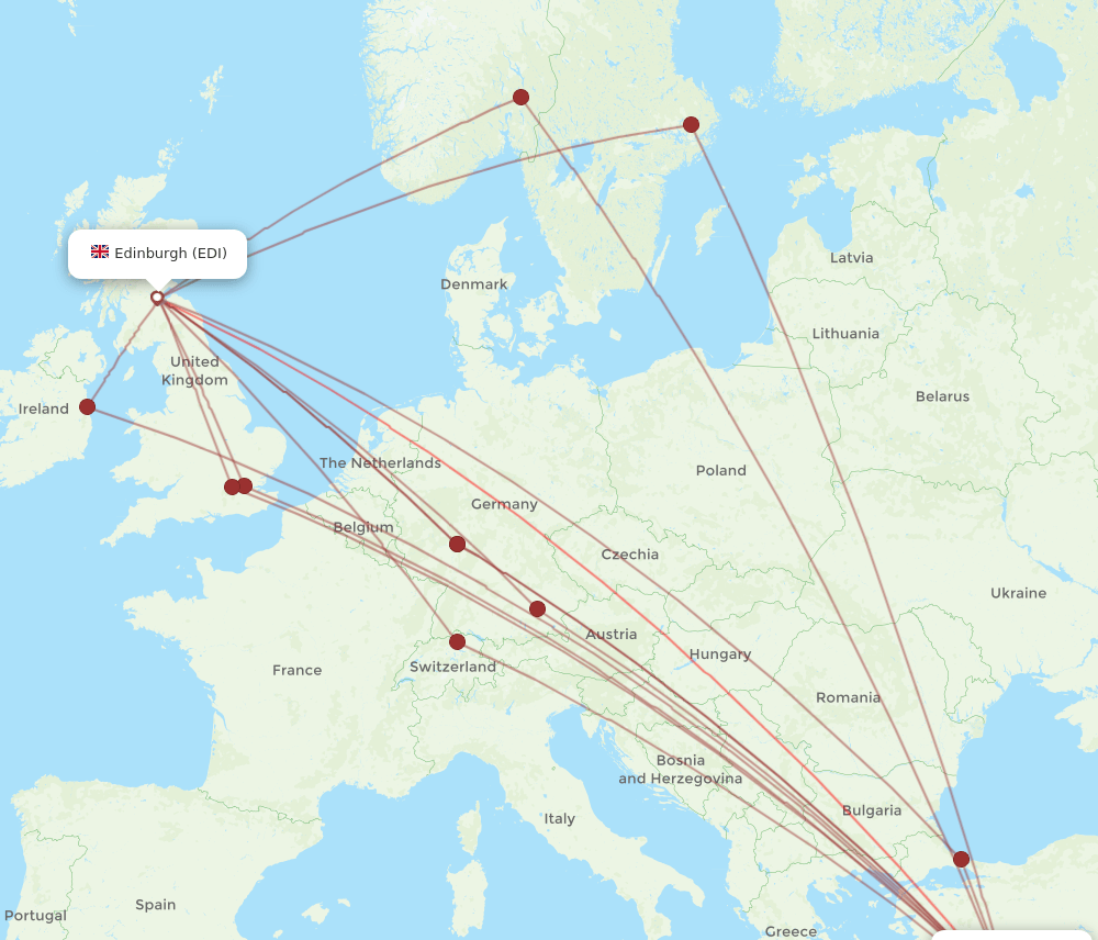 EDI-AYT flight routes