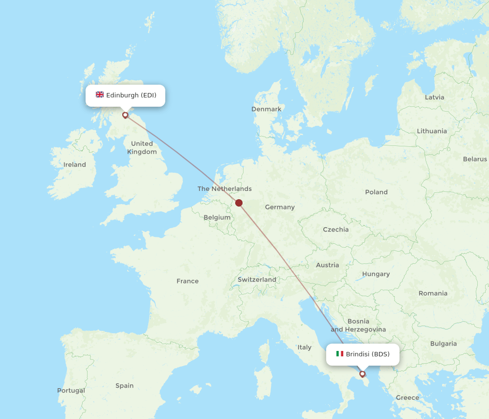 EDI-BDS flight routes