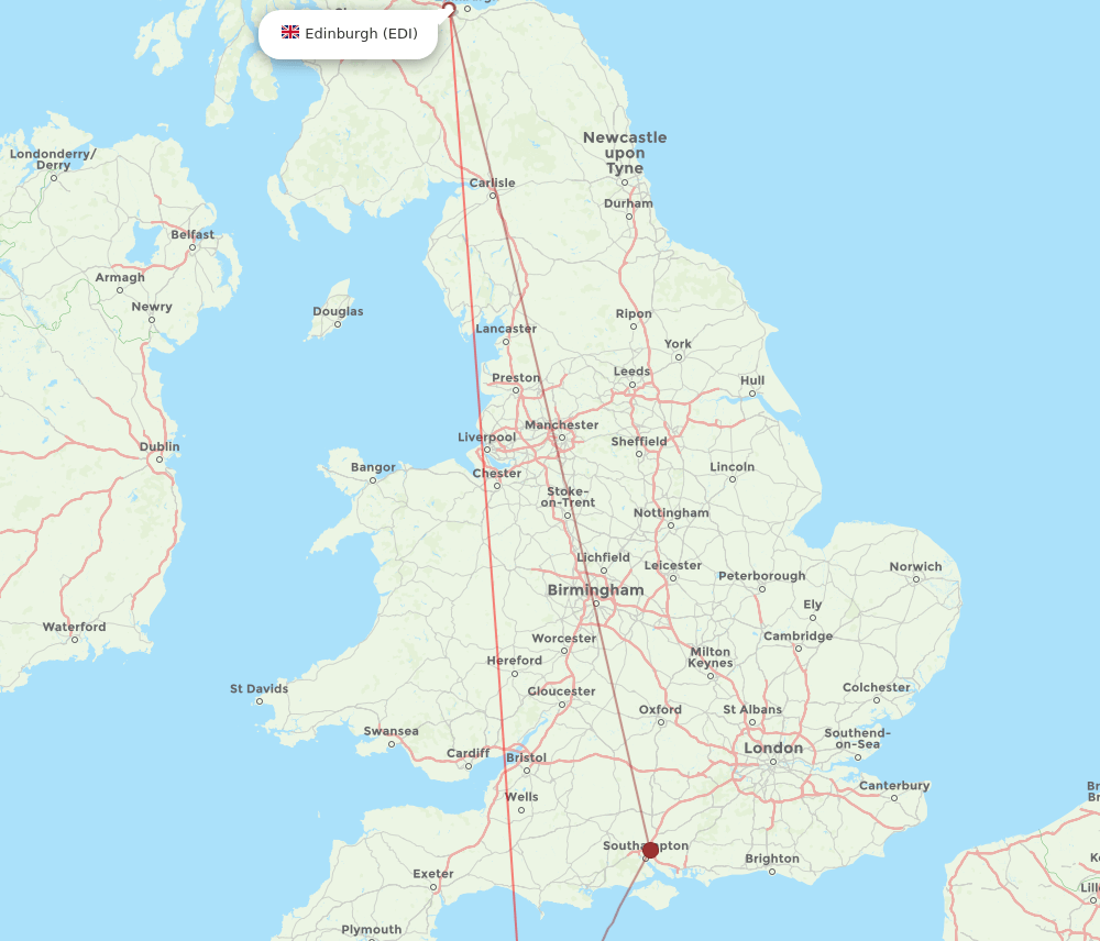 EDI to GCI flights and routes map